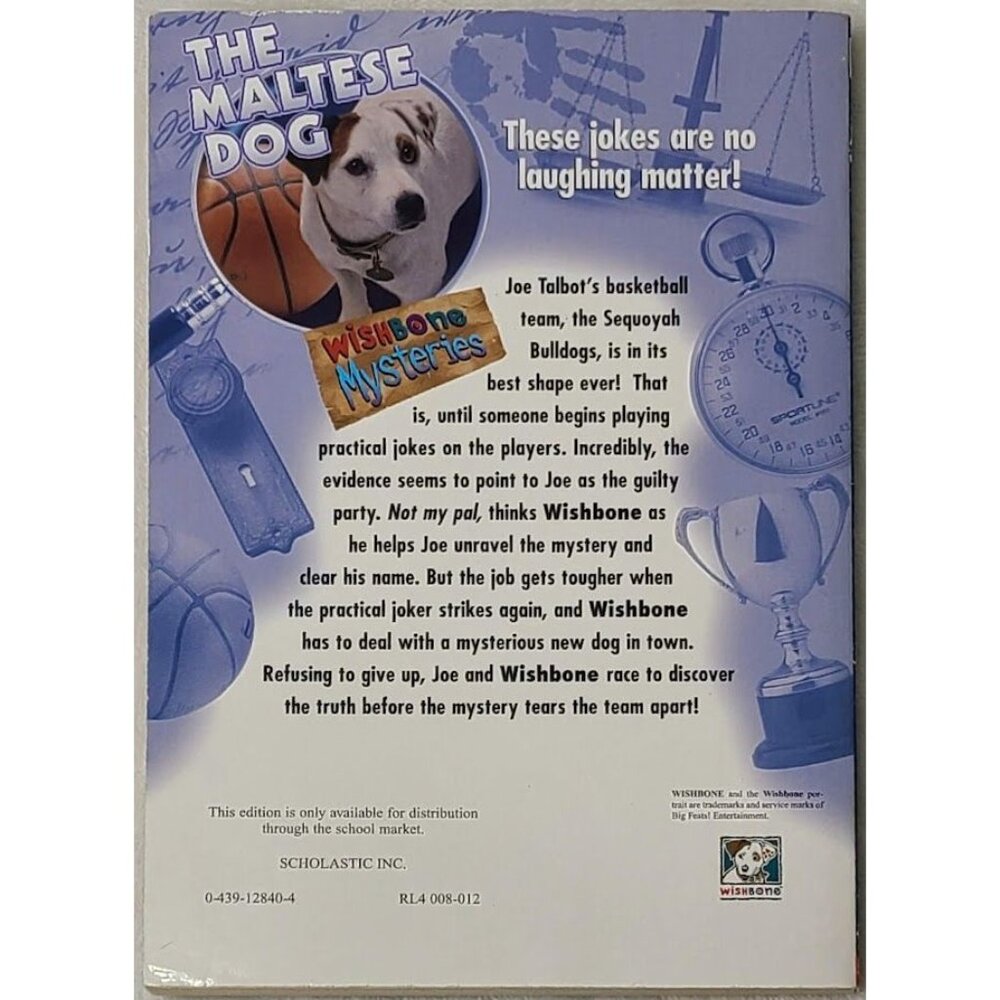 Wishbone Mysteries The Maltese Dog Anne Capeci 1999 Scholastic PB - Picture 5 of 9